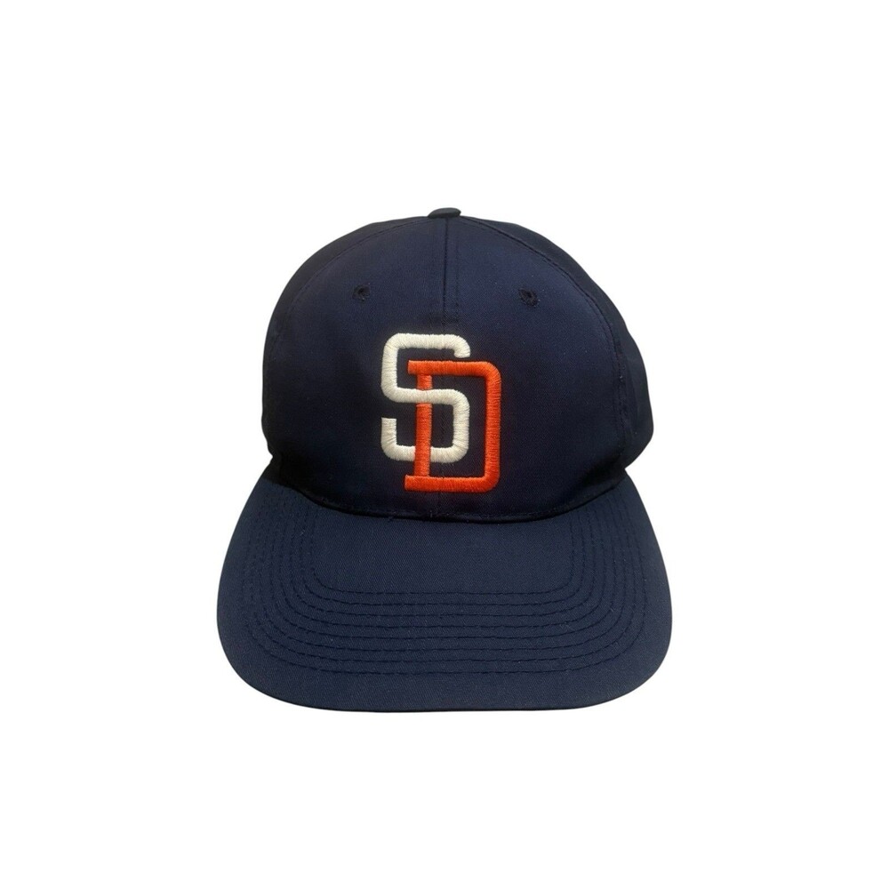 Vtg San Diego Padres ‘Outdoor Cap’ Navy Blue Snapback Hat SD Logo